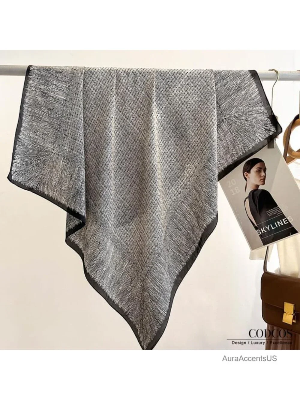 Luxury Large 35 Inch Silk Like Scarf Twill Weave Hair Wrap Bandana